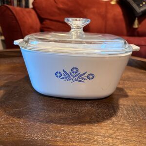 CorningWare Blue Cornflower P-2.5-B 2½ Qt Casserole Dish w/Lid Vintage